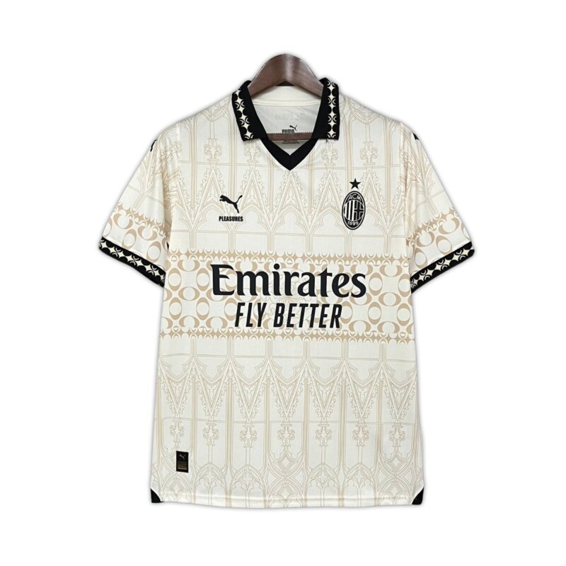 Camisa Milan IV Bege 23/24 Masculino Torcedor