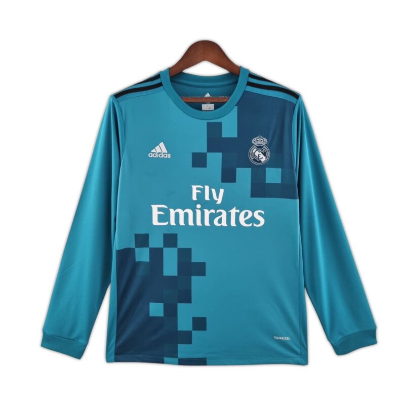 Camisa Retrô Manga Longa Real Madrid III 2017/18 Masculino