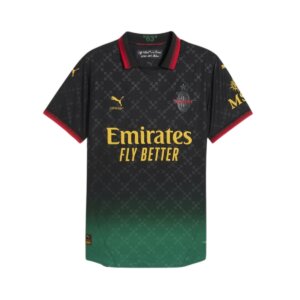 Camisa do Milan IV 2024/2025 Preto e Verde Masculino Torcedor