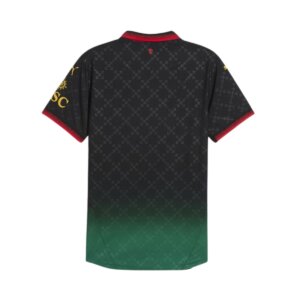 Costa da Camisa do Milan IV 2024/2025 Preto e Verde Masculino Torcedor