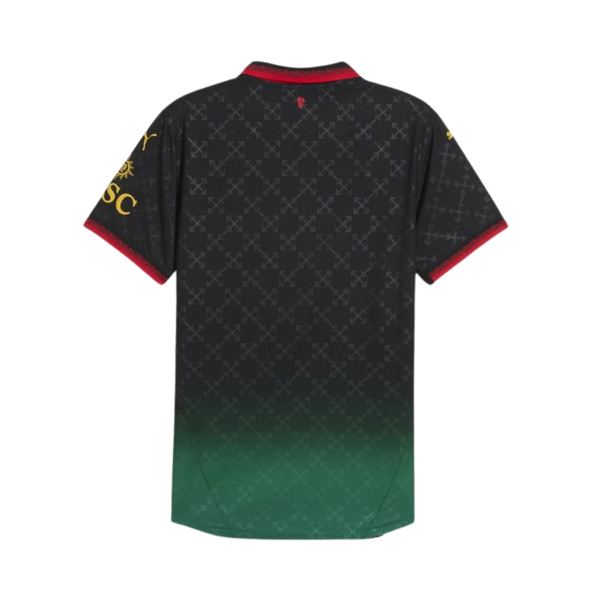 Camisa Milan IV 24/25 Off-White Preto Masculino Torcedor 2 Costa da Camisa do Milan IV 2024/2025 Preto e Verde Masculino Torcedor