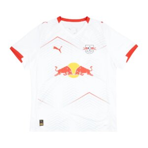 Camisa RB Leipzig 2025/26 masculina - uniforme branco com detalhes vermelhos