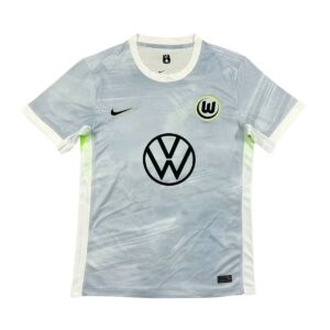 Camisa Wolfsburg II 25/26 Masculina Torcedor – uniforme reserva cinza com detalhes verdes e escudo estilizado