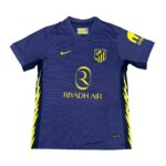 Camisa Atlético de Madrid II 25/26 Masculina Torcedor com detalhes em amarelo neon e design de raios nas laterais, uniforme reserva 2025/26.