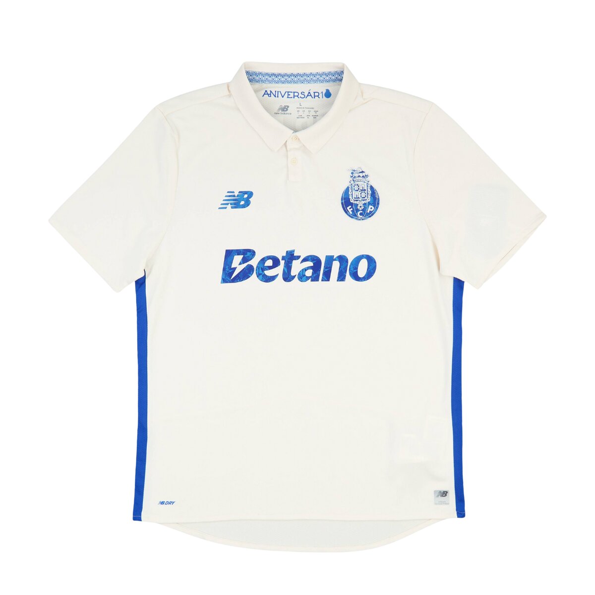 Camisa Porto III 25/26 Masculina Torcedor 1 Camisa Porto III 25/26 Masculina Torcedor branca com gola polo e detalhes azul metálico inspirados em diamantes