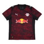 Camisa RB Leipzig III 25/26 Masculina Torcedor vermelha com gola bordô – uniforme três RB Leipzig 2025/2026