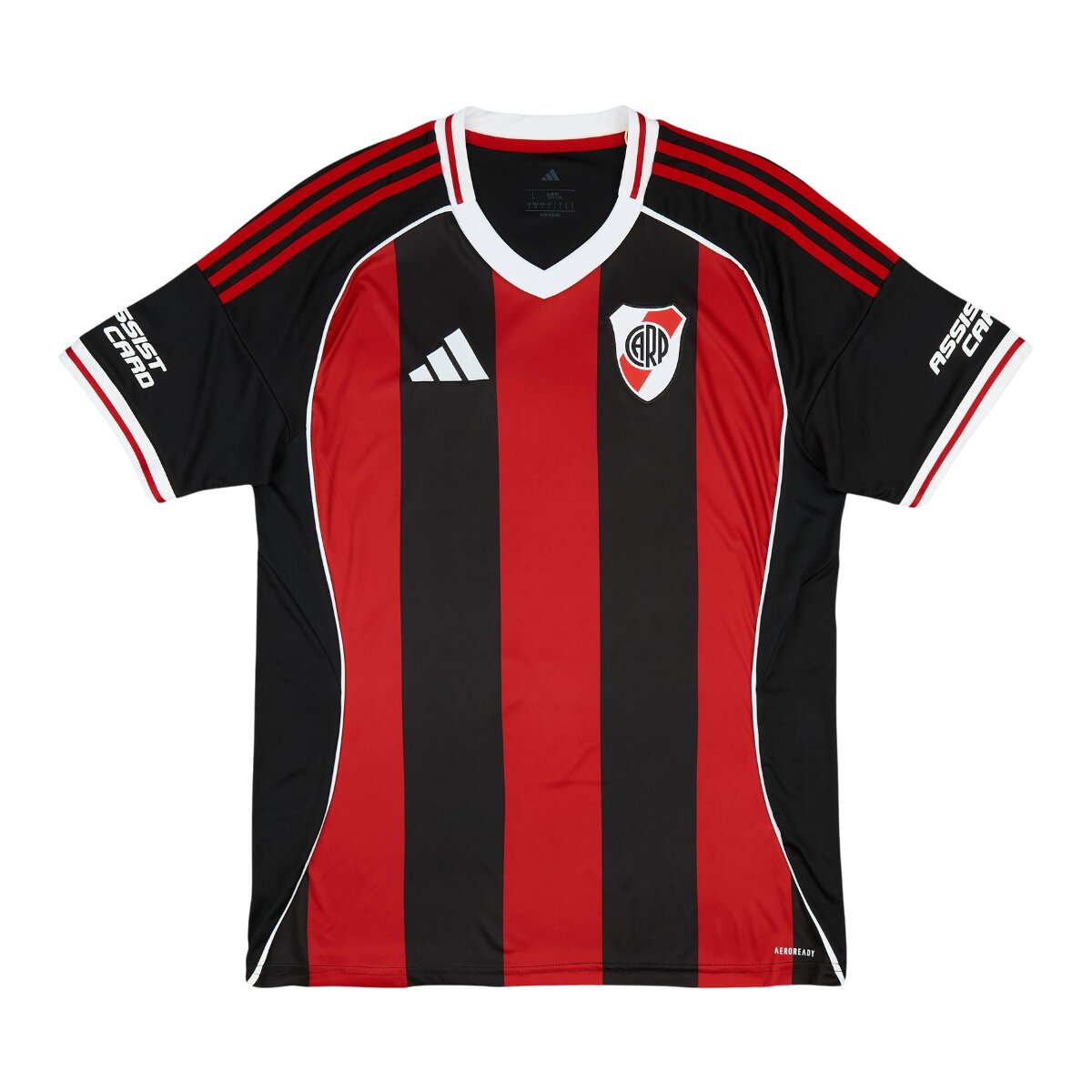Camisa River Plate II 25/26 Masculina Torcedor 1 Camisa River Plate II 25/26 Masculina Torcedor com listras vermelhas e pretas, modelo reserva inspirado no título de 1975.