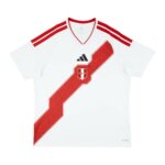 camisa titular do peru 26/27 branca com faixa diagonal vermelha