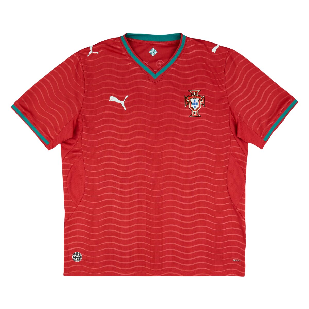 Camisa Portugal I 26/27 Masculina Torcedor 1 Camisa Portugal I 26/27 masculina torcedor vermelha com grafismo ondulado