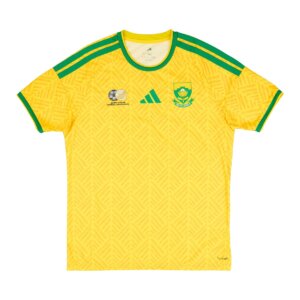Camisa África do Sul I 26/27 Masculina Torcedor amarela com detalhes verdes
