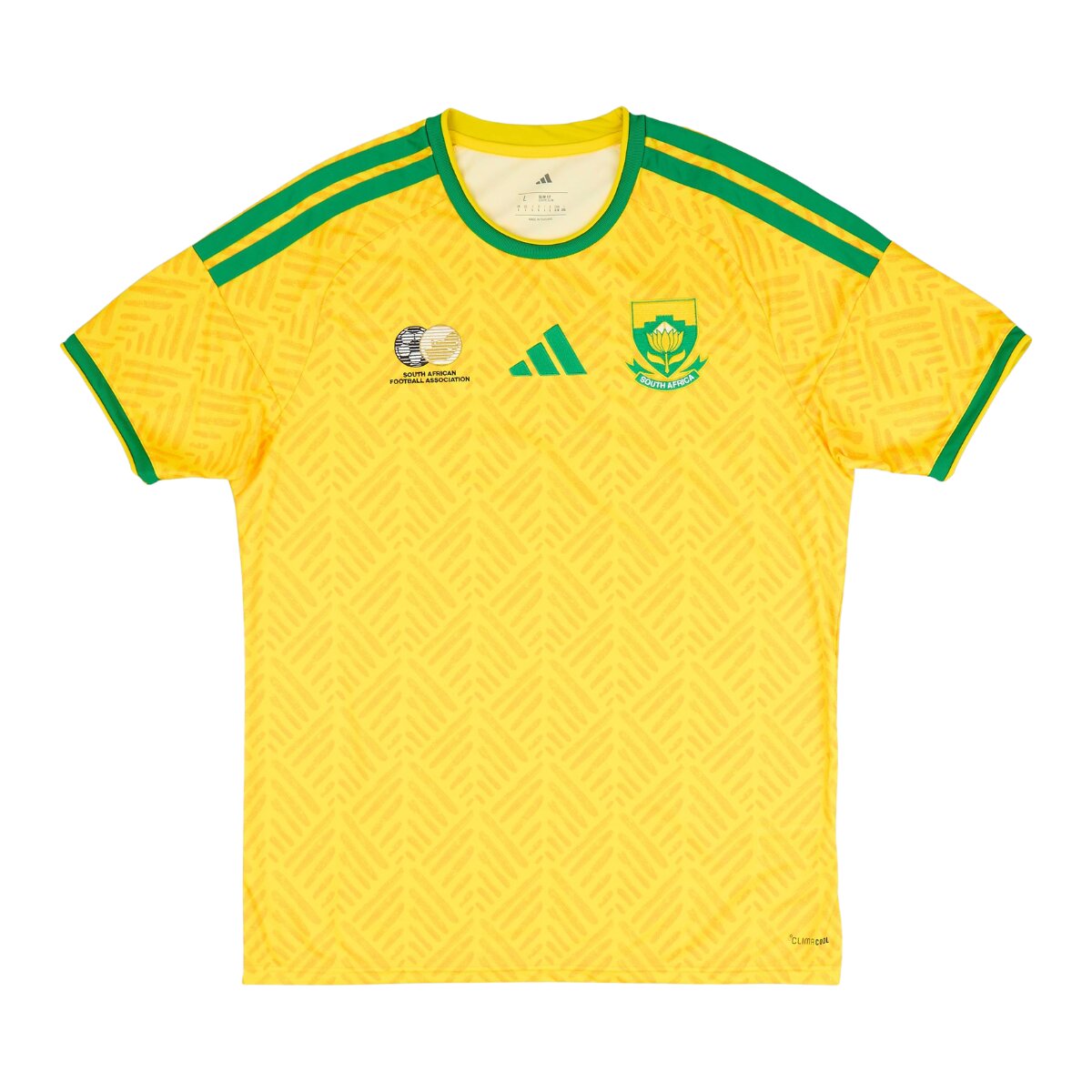 Camisa África do Sul I 26/27 Masculina Torcedor 1 Camisa África do Sul I 26/27 Masculina Torcedor amarela com detalhes verdes