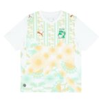 Camisa reserva Costa do Marfim 2026 branca masculina com detalhes laranja e verde