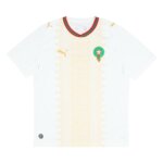 Camisa Marrocos II 26/27 Masculina Torcedor branca com detalhes vermelhos e verdes uniforme reserva seleção marroquina Copa do Mundo 2026