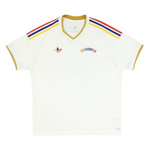 Camisa Venezuela II 26/27 Masculina Torcedor branca com detalhes dourados