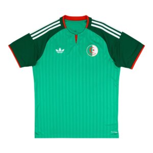 Camisa Seleção Argélia reserva 26/27 verde com dois tons e detalhes em vermelho modelo torcedor