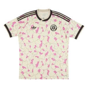 Camisa Chile reserva 26/27 masculina bege com detalhes em floral design moderno torcedor