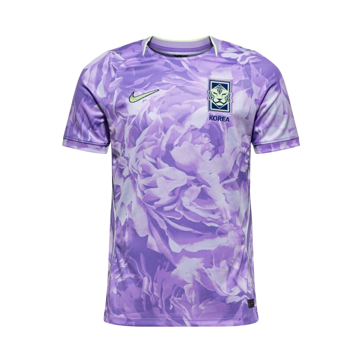 Camisa Coreia do Sul II 26/27 Masculina Torcedor 1 Camisa reserva da Coreia do Sul 26/27 roxa com padrão gráfico floral Mugunghwa masculina torcedor