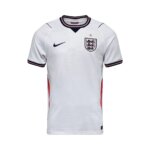 Camisa titular da Inglaterra 26/27 branca com detalhes azul-marinho e vermelho masculina torcedor