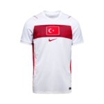 Camisa reserva da Turquia 26/27 branca com faixa vermelha no peito masculina torcedor