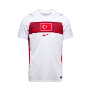 Camisa reserva da Turquia 26/27 branca com faixa vermelha no peito masculina torcedor