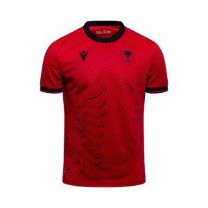 camisa Albânia titular 2026 vermelha masculina