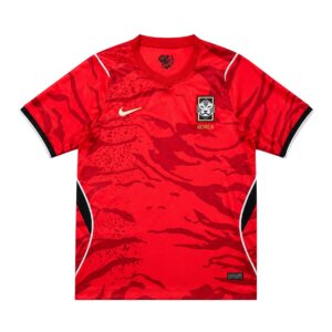 Camisa Coreia do Sul vermelha copa 2026 com design moderno e identidade nacional coreana