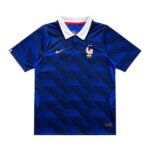 Camisa titular da França 2026 azul com padrão gráfico FFF diagonal masculina torcedor