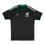 Camisa México III 26/27 Masculina Torcedor preta com padrão gráfico artesanal MX