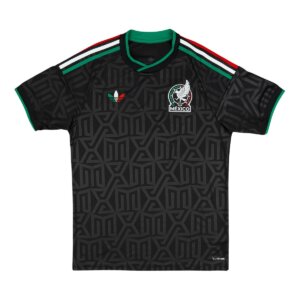 Camisa México III 26/27 Masculina Torcedor preta com padrão gráfico artesanal MX