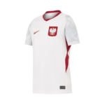 Camisa titular da Polônia 2026 branca com detalhes vermelhos masculina torcedor
