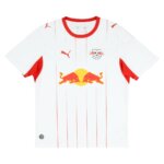 Camisa titular do RB Leipzig 26/27 branca com detalhes vermelho e azul