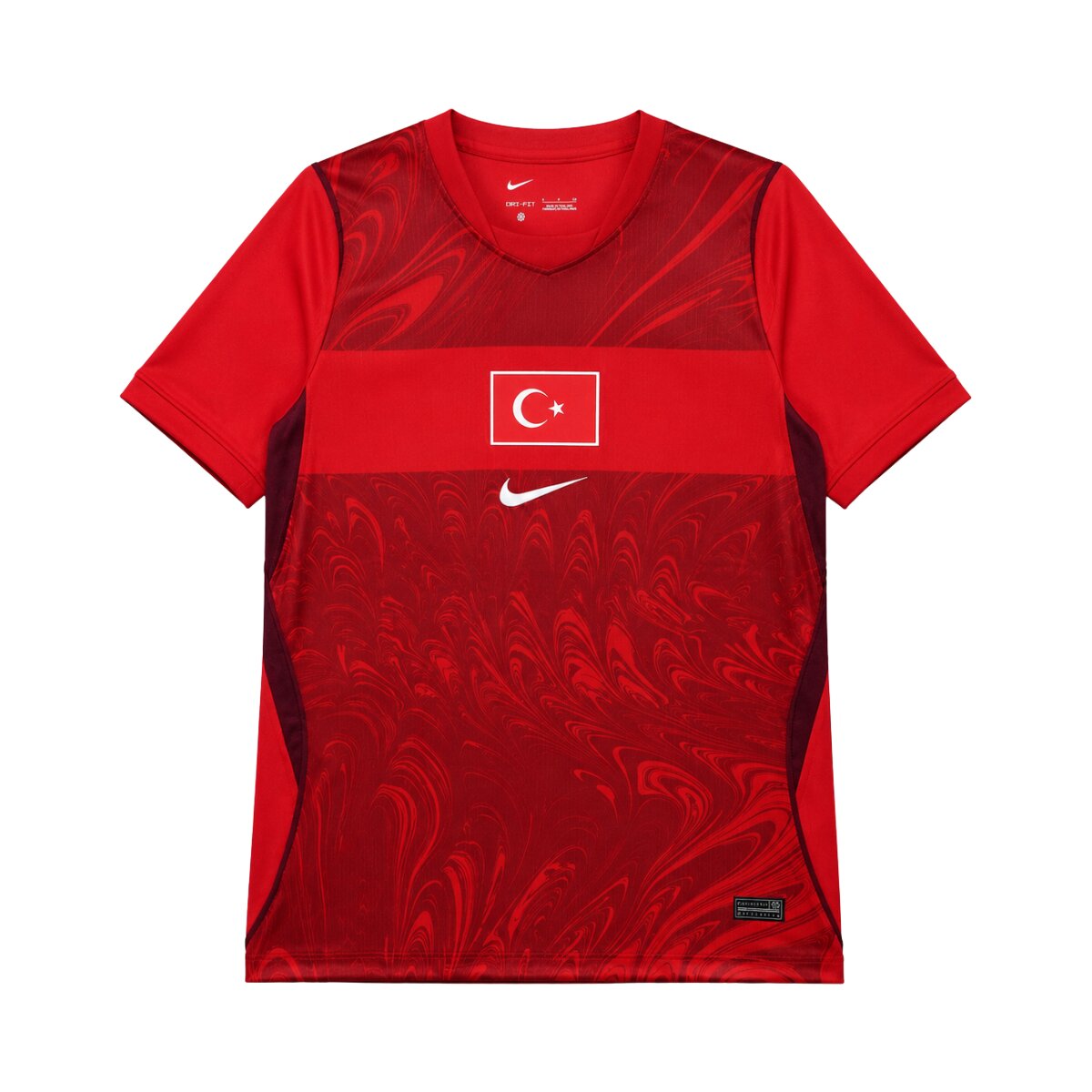 Camisa Turquia I 26/27 Masculina Torcedor 1 Camisa titular da Turquia 2026 vermelha com bandeira turca no peito masculina torcedor