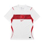 Camisa reserva da Turquia 26/27 branca com faixa vermelha no peito masculina torcedor