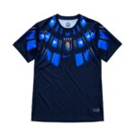 Camisa reserva do Uruguai 26/27 azul escuro com padrão gráfico asas masculina torcedor