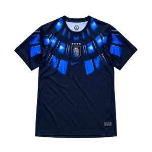 Camisa reserva do Uruguai 26/27 azul escuro com padrão gráfico asas masculina torcedor