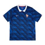 Camisa titular da França 2026 azul com padrão gráfico FFF diagonal masculina torcedor