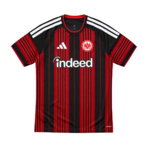 Camisa titular Frankfurt 26/27, vermelha e preta.