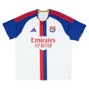 camisa titular Lyon 26/27 branca e azul