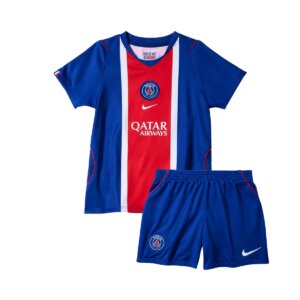 Kit Infantil PSG I 26/27 azul-marinho com camisa e calção