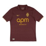 Camisa Mônaco reserva 26/27 Masculina Torcedor marrom com detalhes dourados