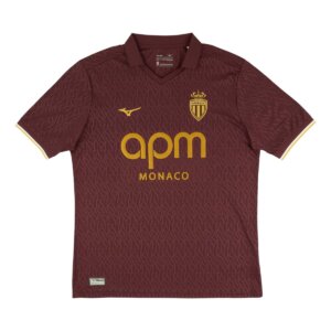 Camisa Mônaco reserva 26/27 Masculina Torcedor marrom com detalhes dourados