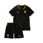 Kit Infantil Chelsea II 26/27 preto e dourado com camisa e calção