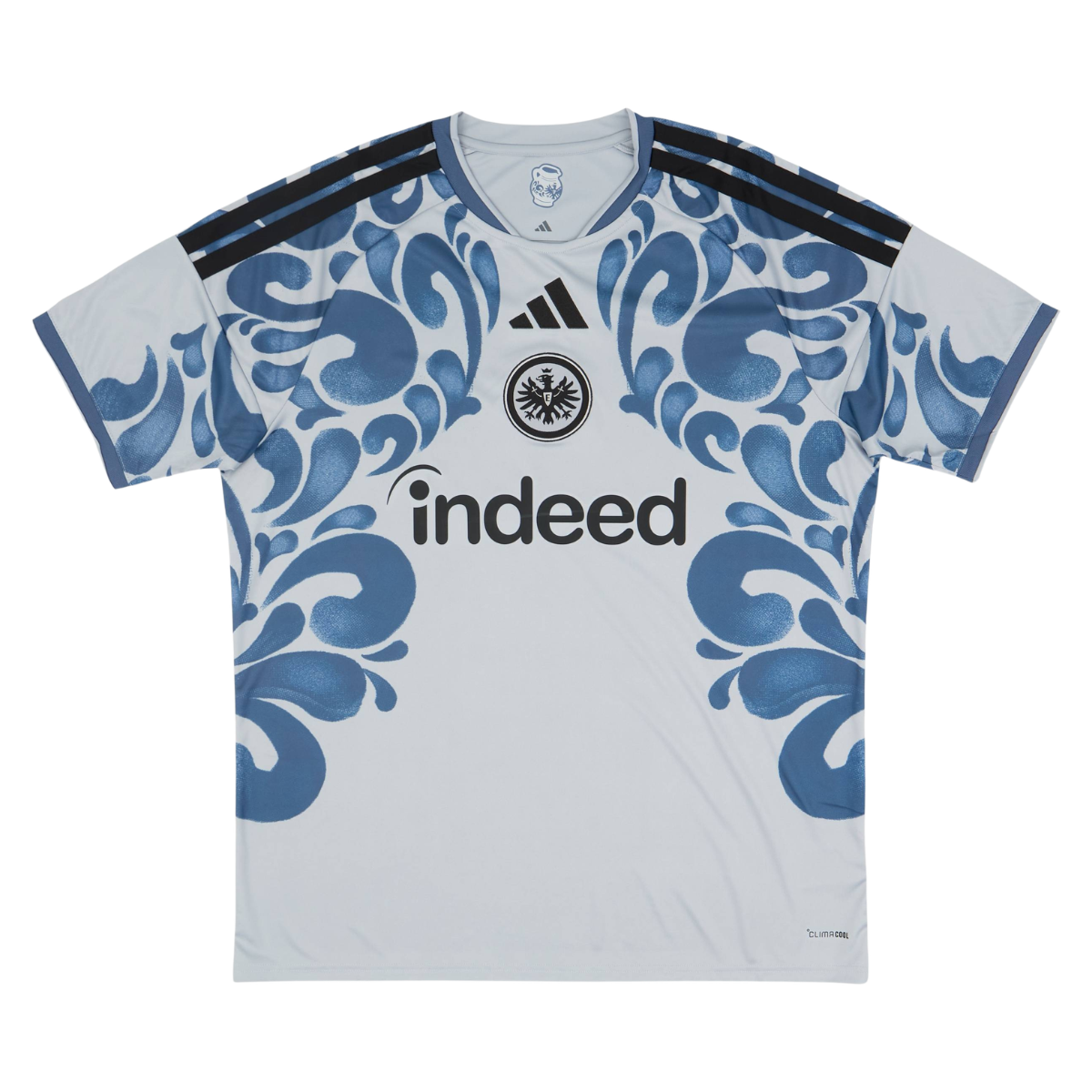 Camisa Frankfurt III 26/27 Masculina Torcedor 1 Camisa Frankfurt III 26/27 Masculina Torcedor cinza e azul